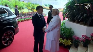 Warm hug, handshake and chit-chat: PM Modi meets French President Emmunel Macron