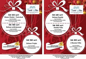 The Christmas festive season is coming and we’re so excited to celebrate with you Room Promotion start from RM 480nett onward #Christmas Ev | Tasik Villa International Resort Port Dickson