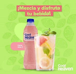 ¡Elige manterte hidratado y lleno de sabor!, Te enseñamos como hacer esta refrescante bebida a base de frutas naturales y tu agua favorita saborizada de toronja #coolheaven con vitamina C. Ánimate a probarlo y cuéntanos como te va. | Cool Heaven RD