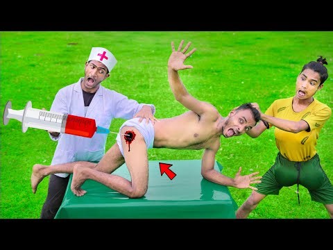Must Watch Comedy Video Injection Funny Video New Doctor Comedy Try To Not Laugh E-38 By ‪@funtv22‬