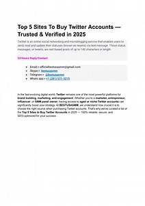 Top 5 Sites To Buy Twitter Accounts — Trusted & Verified in 2025 - SlideServe