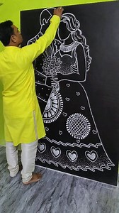 22K views · 323 reactions | Romantic Couple in White Chalk 懶 | Blackboard Love Art ✨ #RomanticChalkArt #WhiteChalkDrawing #BlackboardArt #CoupleSketch #LoveArt | Chanchal Basu | Facebook