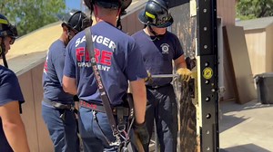 The City of Sanger Fire Department hosted the 2023 Fire Explorer Academy last week. There were 9 young adults interested in becoming professional firefighters. The purpose of this Explorer program is to provide real life experiences to help young people mature, learn responsibility, accountability and teamwork while “exploring” the career of a professional firefighter. The Explorers participated in learning activities such as Personal Protective Equipment, Hose Deployment, Ground Ladder Deployme