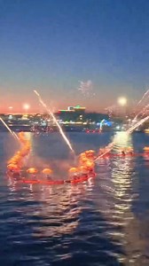😍Don't miss #Ordos' dazzling Ulanmulun Lake boat tour! Watch as a dragon lights up the lake nightly from July 21 to Oct 7, every hour from 7 pm to 11 pm. | Ordos, China