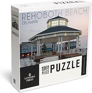 Lantern Press 1000 Piece Jigsaw Puzzle, Rehoboth Beach, Delaware, Bandstand Twilight