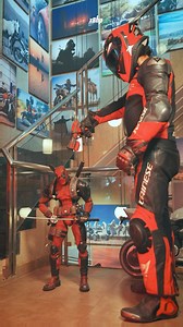 Unleash your inner anti-hero with the Axor Moto Gear India #Deadpool helmet paired up with the smallest to the life-size Deadpool figurine collection at #themotovilla - where style & pop culture meets ultimate protection! #xBhp #TheMotovilla #theMotographer #AxorHelmets | xBhp | Facebook