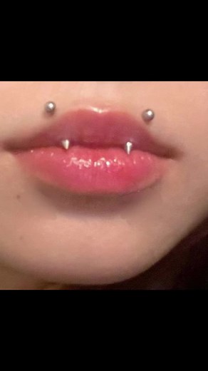 Angel fangs are so cute dude. I need them. #angelfangs #piercing #alt #viral #fyp