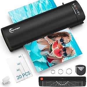Laminator Machine, A3 Laminator Machine with 30 Laminating Sheets, 13 Inch Laminating Machine with Built-in Paper Cutter & Corner Rounder, Thermal and Cold 11X17 for Home School Office