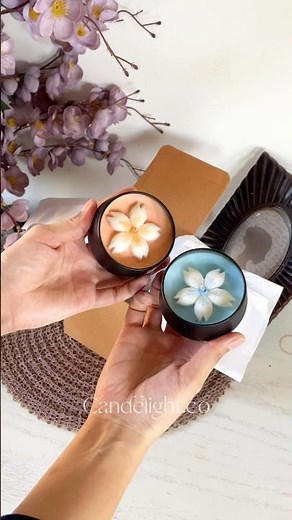 Blossom candles🌸 #diy #candles #scentedcandle #handmade #viralshorts #viral #post #candlemaking