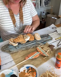 7.8K views · 142 reactions | Turn some pieces of driftwood from the beach into an adorable rustic pumpkin patch for fall- with a scarecrow and all! #crafts #driftwoodart #pumpkinseason | Sustain My Craft Habit | Facebook