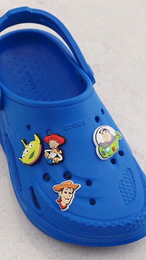 Wear your favorite toy pals with this new Toy Story Jibbitz charms pack! cur.lt/y6gsjmgea | Rack Room Shoes
