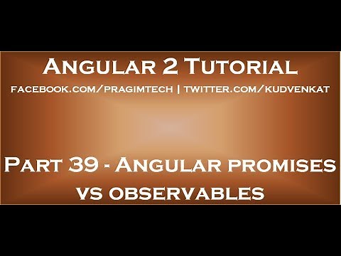 Angular promises vs observables