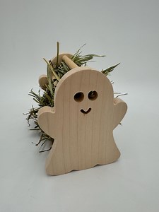 Mangeoire à foin en bois fantôme pour lapins, mangeoire à foin pour lapin, lapin d'Halloween, jouet lapin d'automne, mangeoire à foin pour petits animaux de compagnie - Etsy France