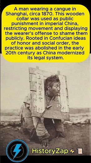 The Cangue: China's Ancient Public Punishment Device (1870)