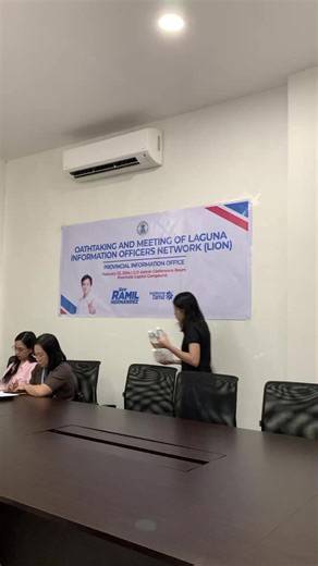 Oathtaking and Meeting of Laguna Information Officers Network(LION) at the Admin. Conference Room, Provincial Capitol. #SerbisyongTama #lionmeeting | Laguna Public Information Office
