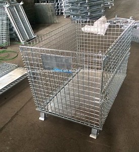 [Hot Item] Heavy Duty Stackable Galvanized Steel Wire Mesh Storage Bins