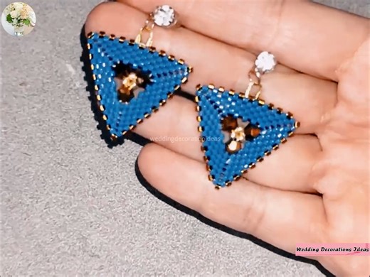 How to Make Amazing Triangle Bridal Earrings | Wedding Decoration Ideas