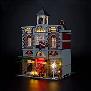 GEAMENT Blocks Light Kit for Creator Expert Fire Brigade - Compatible with Lego 10197 Building Model (Model Set Not Included)