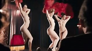 Cabaret performers get naked and dance on the stage