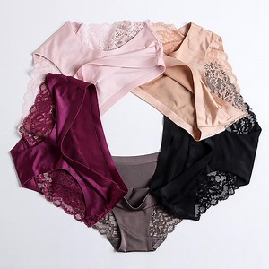 [Hot Item] Ladies Sexy Satin Ice Silk Woman Underwear Panties Women's Panties Briefs
