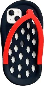 Phone Cases for iPhone 11 Case for Women Girls, 3D Slippers Hawaii Style Kawaii Cartoon Soft Silicone Bumper Phone Case Compatible with iPhone 11 (Flip-flop Black)