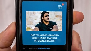 Iran execution: Man publicly hanged from construction crane amid protests