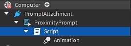 How to play animation when holding down a Proximity prompt and when the hold duration ends, the animation stops