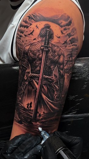Samurai Tattoo with a Dragon Twist - Unique Tattoo Art