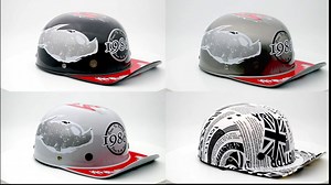 Baseball Style Cap Retro Motorcycle Helmet Unisex-Adult - DOT Approved (Light Gray 1986, Large)