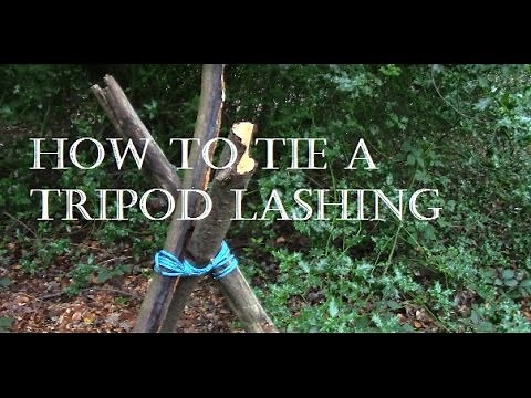 How to tie a tripod lashing