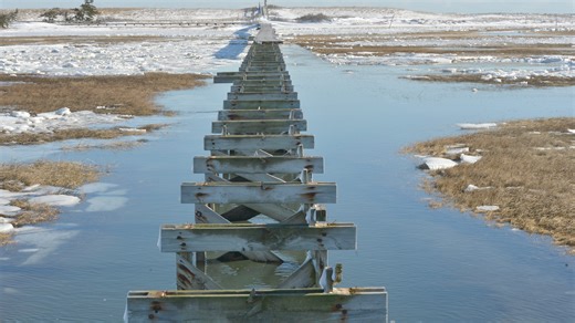 Sandwich Boardwalk takes a big hit in aftermath of snow storm, Bass Hole survives