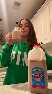 Getting ready with TruMoo is a moo'd, especially on #nationalbeverageday! Who else's favorite beverage is TruMoo? 📸: @ gianina on TikTok | TruMoo Chocolate Milk