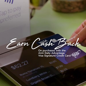5.7K views · 33 reactions | Groceries. Gas. Streaming services. Take advantage of cash back on purchases with the AAA Daily Advantage Visa Signature® Credit Card. | AAA Auto Club Enterprises | Facebook