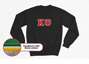 Kappa Psi Greek Letter Fleece Sweatshirt – Custom Embroidered Crewneck, Double Satin Embroidery - Etsy Canada