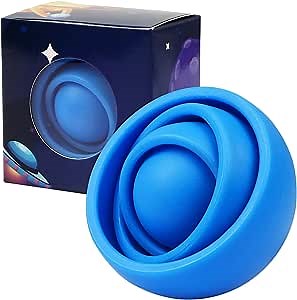 SUNCOO Fidget Toy for Adults, Silent Fidget Toys Adult & Teens, Hand Fidget Gyro Toys, Best Fidgets Gifts for 8-12 ADHD Autism Relief Stress (Blue)