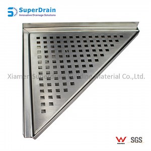 [Hot Item] Stainless Steel Triangle Corner Grid Shower Channel/ Shower Floor Drain
