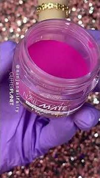 CRISP AF Glitter Smile line | Acrylic Nails ♥️🫶🏼 #acrylicnails #nailtutorial #reel