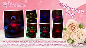 Mothers Day Rose Gifts for Mom,Birthday Gifts for Women,Blue Preserved Flowers Real Rose Gift,Glass Rose Flower Gift with Wishing Bottle,Light Up Rose Gift for Mom,Wife,Grandma,Valentines,Anniversary