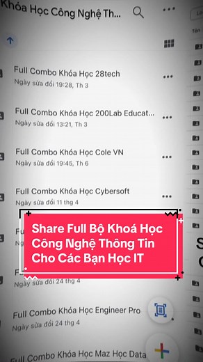 Trả lời @mikennef Mình Share Full Bộ Khoá Học Công Nghệ Thông Tin Cho Các Bạn Sinh Viên Học IT, Người Đi Làm, Các Bạn Học Trái Ngành Chuyển Sang Học IT. Bộ Khoá Học Gồm Đầy Đủ Lộ Trình Từ Cơ Bản Tới Nâng Cao Cho Các Bạn Mới Dễ Dàng Tiếp Cận Và Học #congnghethongtin #sinhviencntt #khoahoccongnghethongtin #sharekhoahoclaptrinhcntt #viraltiktok