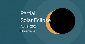 April 8, 2024 Partial Solar Eclipse in Greenville, South Carolina, USA