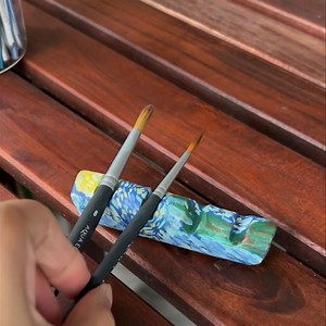 15 reactions | Van Gogh Starry Night Inspired Brush Rest! Makes...