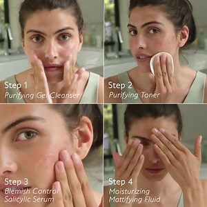 Skincare doesn't need to be 10 steps long! 1️⃣ Wash your face with our Vinopure Gel Cleanser 2️⃣ Prep your skin with the Purifying Toner 3️⃣ Apply the Serum on your entire face or as a spot treatment 4️⃣Hydrate and mattify your skin thanks to the Mattifying Fluid Use it in the morning and evening for a week, they will diminish blemishes by 63%! Shop the Vinopure range: https://bit.ly/2YZVl9n | Caudalie | Facebook