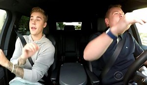 Justin Bieber, karaoke de sus canciones en el coche de James Corden