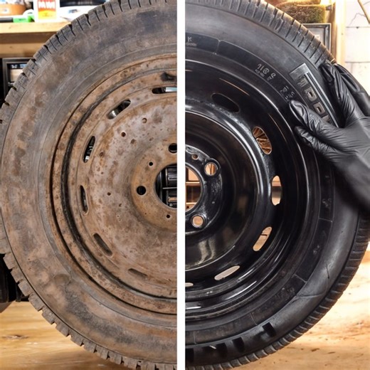 36K views · 68 reactions | From Rust to Shine: Incredible Spare Wheel Restoration!  | Wood Mood | Facebook