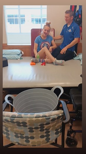 Seated and throwing bean bags with precision. Improving my balance control #Friday #sit #wheelchair #sittostand #braininjury #brainbleedsurvivor #thisismyjourney #badassqueenisawarrior #alyssaleakway #alyssa #avmwarrior #strokesurvivor #thisisme #brainbleed #AlyssaStrong #strokehasnoagelimit | AlyssaStrong