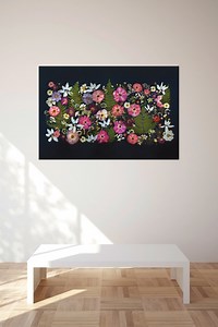 Pressed Flower Art Dried Flower Art Herbarium Botanical Picture Real Flower Wall Art Decor UNFRAMED PRINT 20"x30" Fern & Rose Noir Symphony - Etsy UK