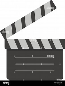 Film clapper icon. Flat illustration of film clapper vector icon isolated on white background Stock Vector Image & Art - Alamy