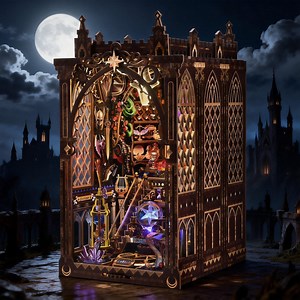 Étagère pour coin livre magique avec lumière LED, maison de poupée miniature sorcier fantastique, décoration de bibliothèque à faire soi-même, cadeau pour amoureux des livres - Etsy France