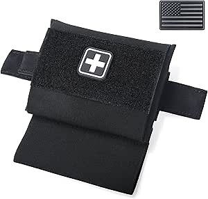 IFAK Trauma Kit – Compact Emergency First Aid Essentials for Military, Camping, Hiking, and Everyday Survival (Black)