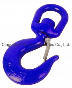 [Hot Item] Forged Carbon Steel Swivel Hook Lifting Parts Fasteners with Powder Coated 322c Swivel Hook